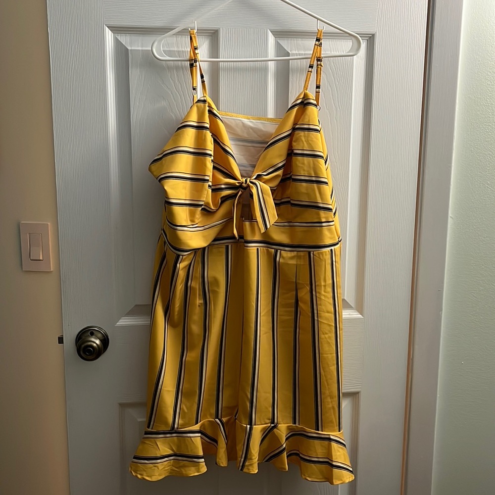Yellow striped dress